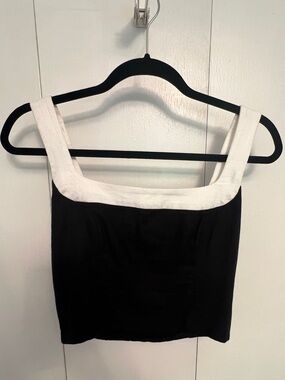 Abercrombie & Fitch Black Tank Top with White Trim